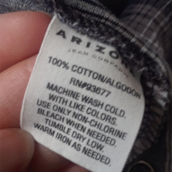 Arizona Women Black&White Plaid Flannel - Picture 9 of 11